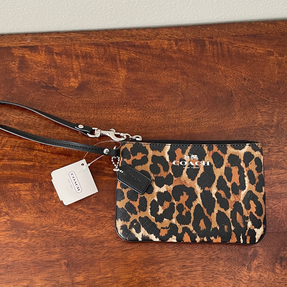 🏷️ COACH Peyton Ocelot Print Small Wrislet